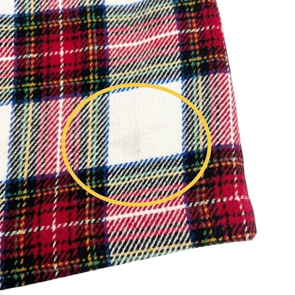 Abercrombie White Red Tartan Plaid Mini Skirt Size Small - Picture 5 of 6